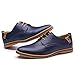 XMWEALTHY Men's Size Plus Dress Shoes Blue US 12,EU size 47