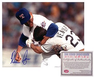 Nolan Ryan Texas Rangers - Fight With Robin Ventura - 8x10 Autographed Photograph