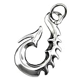 925 Silver Large Tribal Hook Pendant