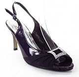 Jeweled Slingback Peep Toe Heels Pumps 2 Colors Available