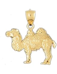 Dazzlers Solid 14k Gold Camel Charm Pendant Available in three colors from jewelsberry (weights: 4.6 grams only)