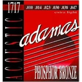 Adamas Phosphor Bronze Acoustic Guitar Strings - Extra Light, 3 Sets by Adamas