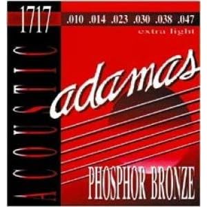 Adamas Phosphor Bronze Acoustic Guitar Strings - Extra Light, 3 Sets by