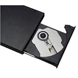USB2.0 Slim Portable External Rewriteable 24x CD and 8x DVD +/- RW Drive, Read/write DVD Burner for Most Laptops Notebooks