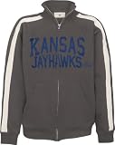 Kansas Jayhawks Youth Charcoal Track Jacket