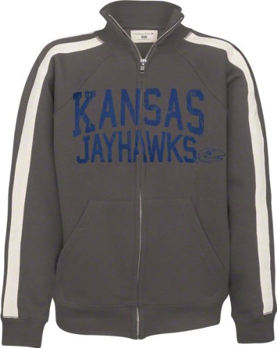 Kansas Jayhawks Youth Charcoal Track Jacket