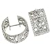 Jewelry : 14k White Hinged 2.09 Ct Diamond Earrings