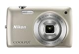 Nikon Coolpix S4300 Digitalkamera (16 Megapixel, 6-fach opt. Zoom, 7,6 cm (3 Zoll) Display, bildstabilisiert) silber