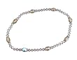 Anklet - A59 - Stretch - Swarovski (tm) Crystal and Fire Polished Glass Beads ~ Black Diamond (Gray / Grey)