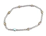 41S9ucveYkL. SL160  Anklet   A59   Stretch   Swarovski (tm) Crystal and Fire Polished Glass Beads ~ Black Diamond (Gray / Grey)