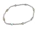 Anklet - A59 - Stretch - Swarovski (tm) Crystal and Fire Polished Glass Beads ~ Black Diamond (Gray / Grey)