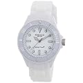 Madison New York - SL4167B - Montre Mixte - Quartz Analogique - Cadran Blanc - Bracelet Silicone Blanc