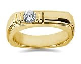 0.40 ctw Men's Diamond Ring in 14K Yellow Gold