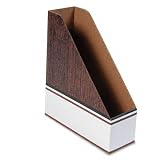 Bankers Box 07224 Open Back Woodgrain Corrugated Magazine File, 12/Carton
