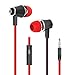G-Cord In-Ear Earbuds with Mic, Tangle-Free Wired Earphones for iPhone, iPad, iPod, Samsung Galaxy, Android Smartphones, Tablets, Computers