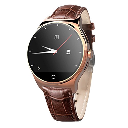 YIDA SW36 Smart Infrared Remote Controller Heart Rate Monitor Watch Calls/SMS Sedentary Reminder BT Music Pedometer Sleep Monitor for Android And IOS (Gold)