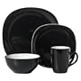 Duo Quadro 16-pc. Dinnerware Set - Black