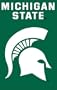 Michigan State Spartans Applique Banner Flag
