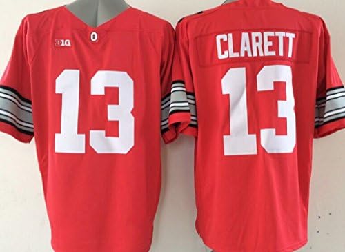 Men's Ohio State Buckeyes NO.13 CLARETT Football Jersey (Red)
