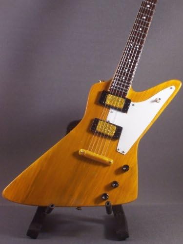 Mini Guitar U2 THE EDGE Natural Wood Display