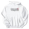 Sweatshirt White Elegant Flag " Vieques " Puerto Rico City