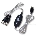 USB Midi Cable Lead Adaptor for Musical Keyboard to PC Laptop XP Vista Mac Free P&P