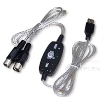 USB Midi Cable Lead Adaptor for Musical Keyboard to PC Laptop XP Vista Mac