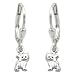 bijoux Boucles d'oreilles argent 925 chats G93185