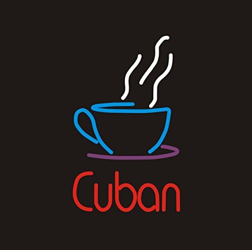 New Cuban Coffee Customized Real Glass Neon Light Sign Home Beer Bar Pub Recreation Room Game Room Windows Garage Wall Sign 17w"x 14"h