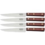 LamsonSharp Set of 4 Serrated Steak Knives- Stamped/ Rosewood Handle