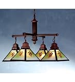 30W Reverse Painted Pinecone 4 Lt Chandelier Ceiling Fixture