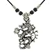 Chinese Dragon Holding A Crystal Pendant And Necklace - Black Cord - 19IN necklace