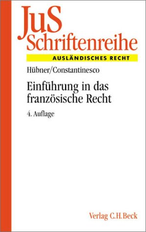 Einf�hrung in das franz�sische Recht