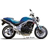 2002-2004 Triumph Speed Triple High Mount M-2 Stainless Carbon Fiber Slip-On System by Two Brothers Racing