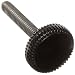 Davies Thermoset Scalloped Utility Knob, Knurled Rim, Threaded Stud, 1/4"-20 Thread Size X 1-1/2" Thread Length, 1" Diameter (Pack of 5)