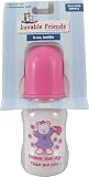 4 oz. Printed Boots Bottle (Silicone Nipple), Pink