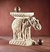 Good Fortune Elephant Sculpture Plant Stand in Faux Ivory - Aspen Country Store