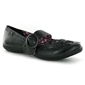 Hush Puppies Roxanne Black Leather Womens Shoes