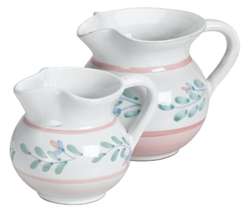 Caleca Pink Garland 2-Piece Pitcher Set