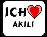 Mauspad mit Ich liebe Akili Dekoration