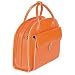MCKLEIN GLEN ELLYN 94360 Orange Leather Detachable-Wheeled Women's Case Bag Sales
