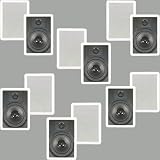 6 Pairs of New 8" In Wall Surround Sound HD Home Theater Rectangular Kevlar Speakers 6TS80W