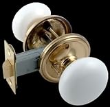 2 3/8 inch White Porcelain - Privacy Set