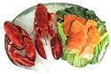 2 Lobsters and 2 lbs. Fresh Salmon Fillets