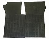 1963-1967 Corvette Black Rubber Floor Mat with Bowtie Emblem
