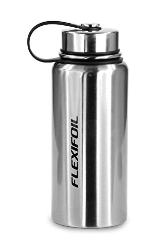 Flexifoil Wide Mouth Insulated Stainless Steel Vacuum Adventure Flask (800ml/28oz) 100% Leak Proof and Super Durable
