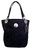 Coach Signature Alex Black Sateen Purse