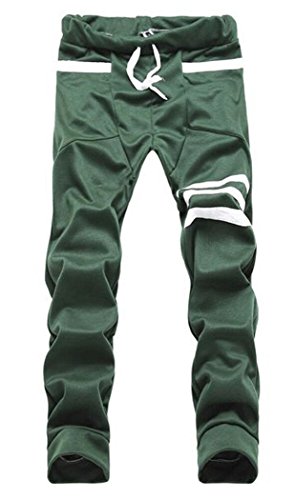 MR. R Men's Breathable Athletic Drawstring Stripes Jogger Sweatpants