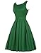 ACEVOG Women's Vintage Audrey Hepburn 50's Inspired Rockabilly Swing Cocktail Dress (XXL, Green)