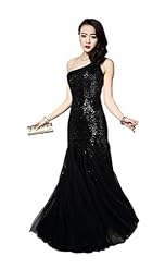 Mermaid One Shoulder Sleeveless Belted  Dress